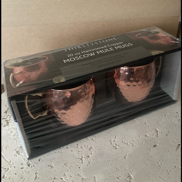 Thirstystone by Cambridge Hammered Moscow Mule Mugs - Picture 1 of 5